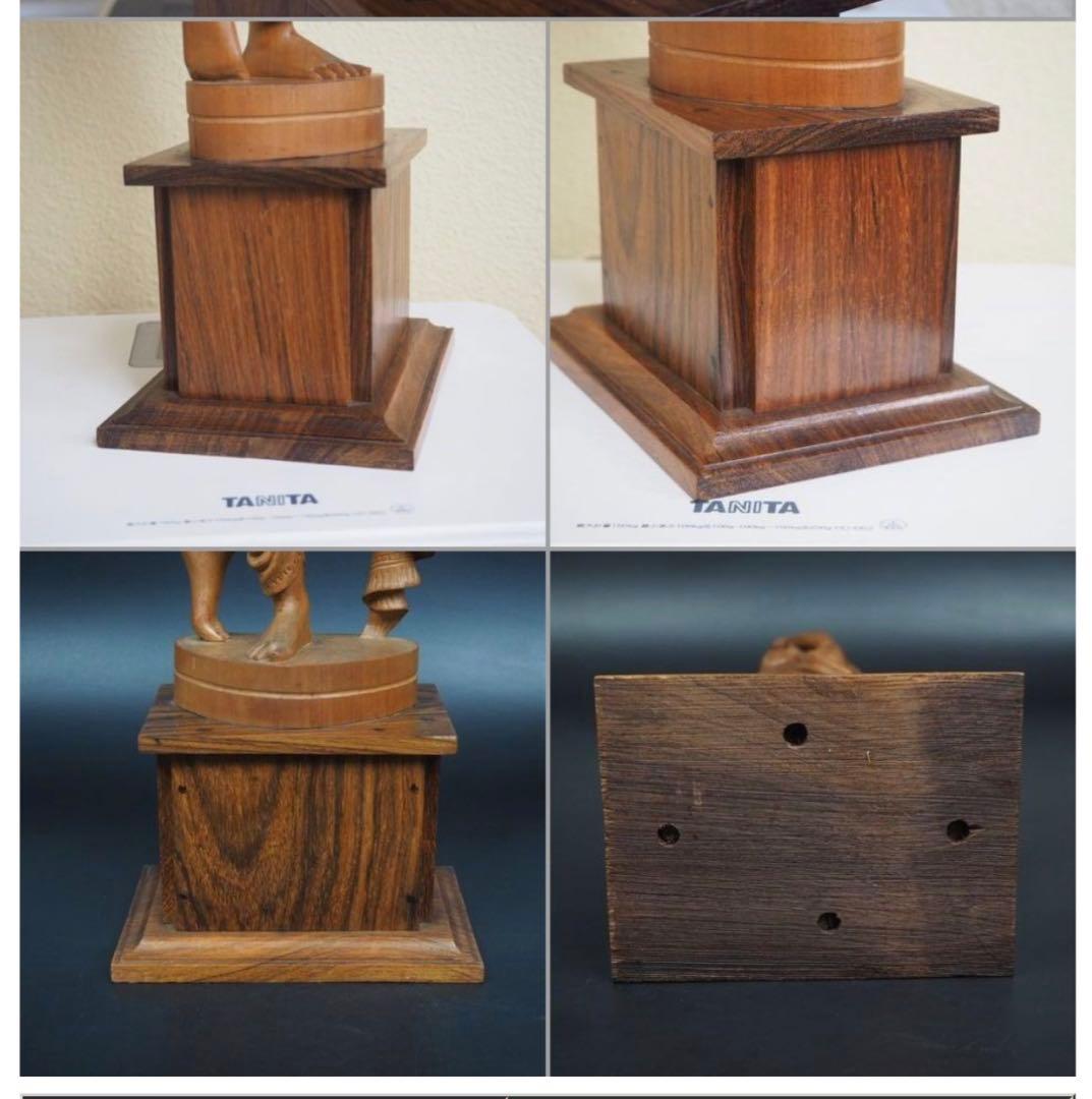 送料無料 時代物 老山白檀香木インド白檀細密彫刻女神像高さ