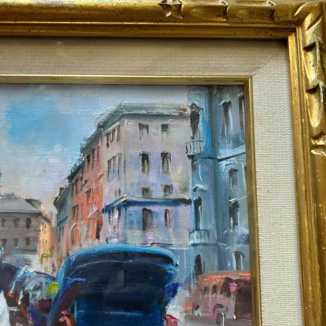 値下げ「ローマの朝」 一線美術協会　後藤弘画伯のローマの朝の街並みを描いた油彩画