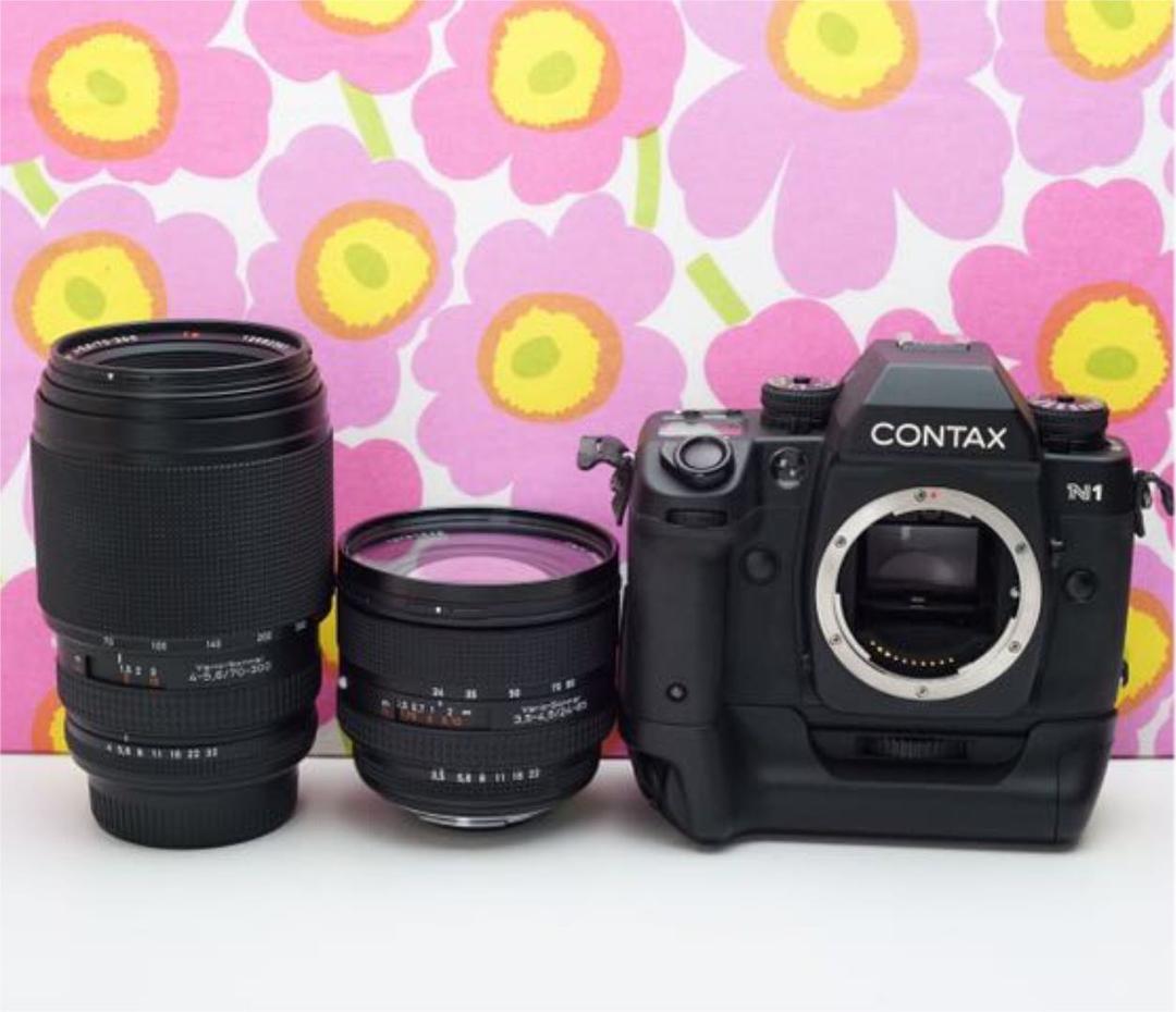 神フィルムカメラ❤️CONTAX N1○ダブルレンズ&P9グリップ&D10付き