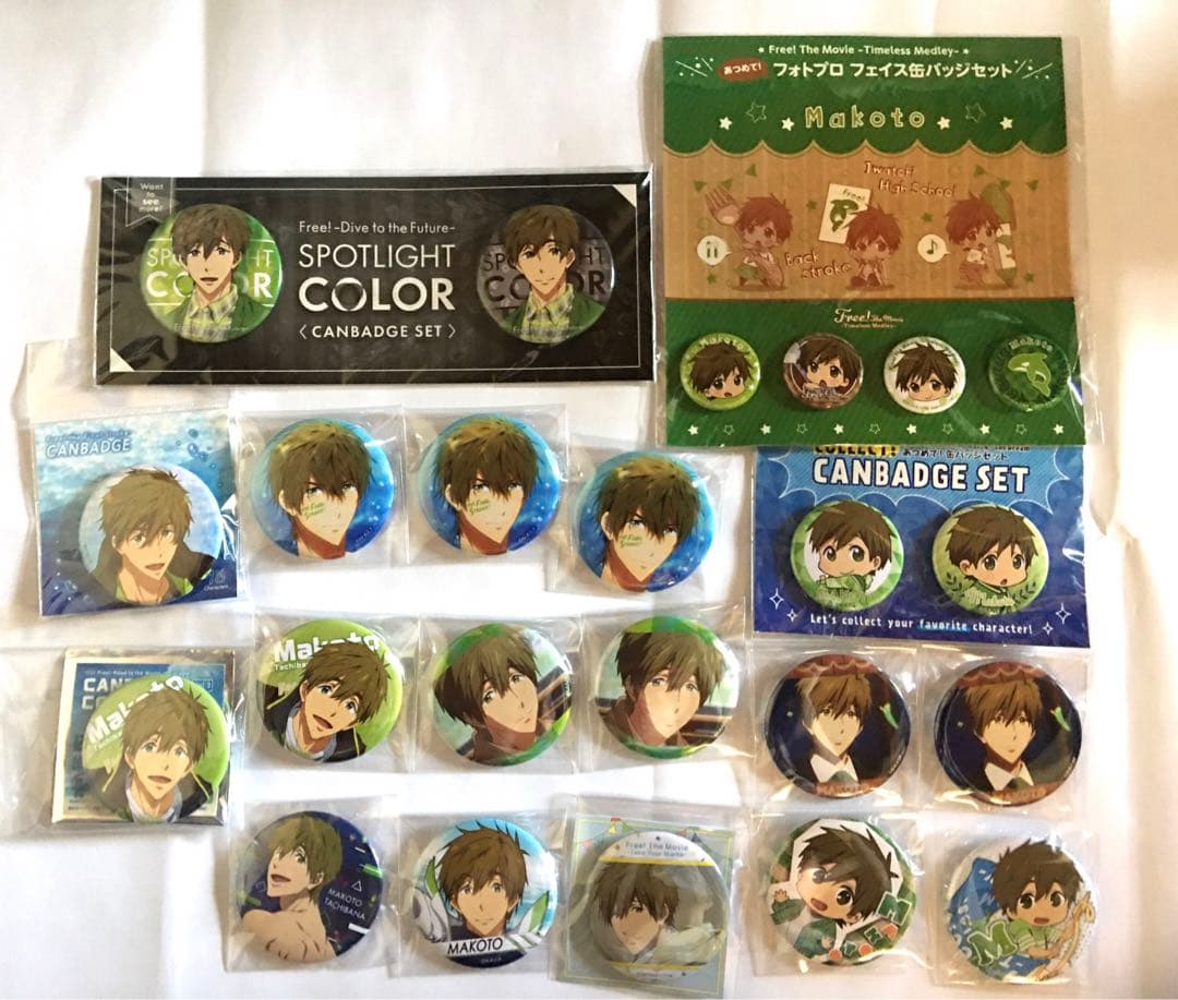 Free! 橘真琴　グッズまとめ売り　缶バッジ　アクスタ等　未開封有 Free 橘真琴 グッズ まとめ売り 缶バッジ アクリル フィギュア Free