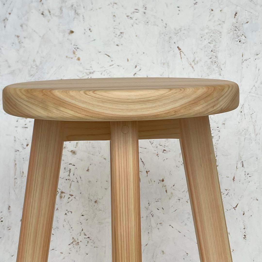 RRR　国産ひのき　丸椅子　木製スツール