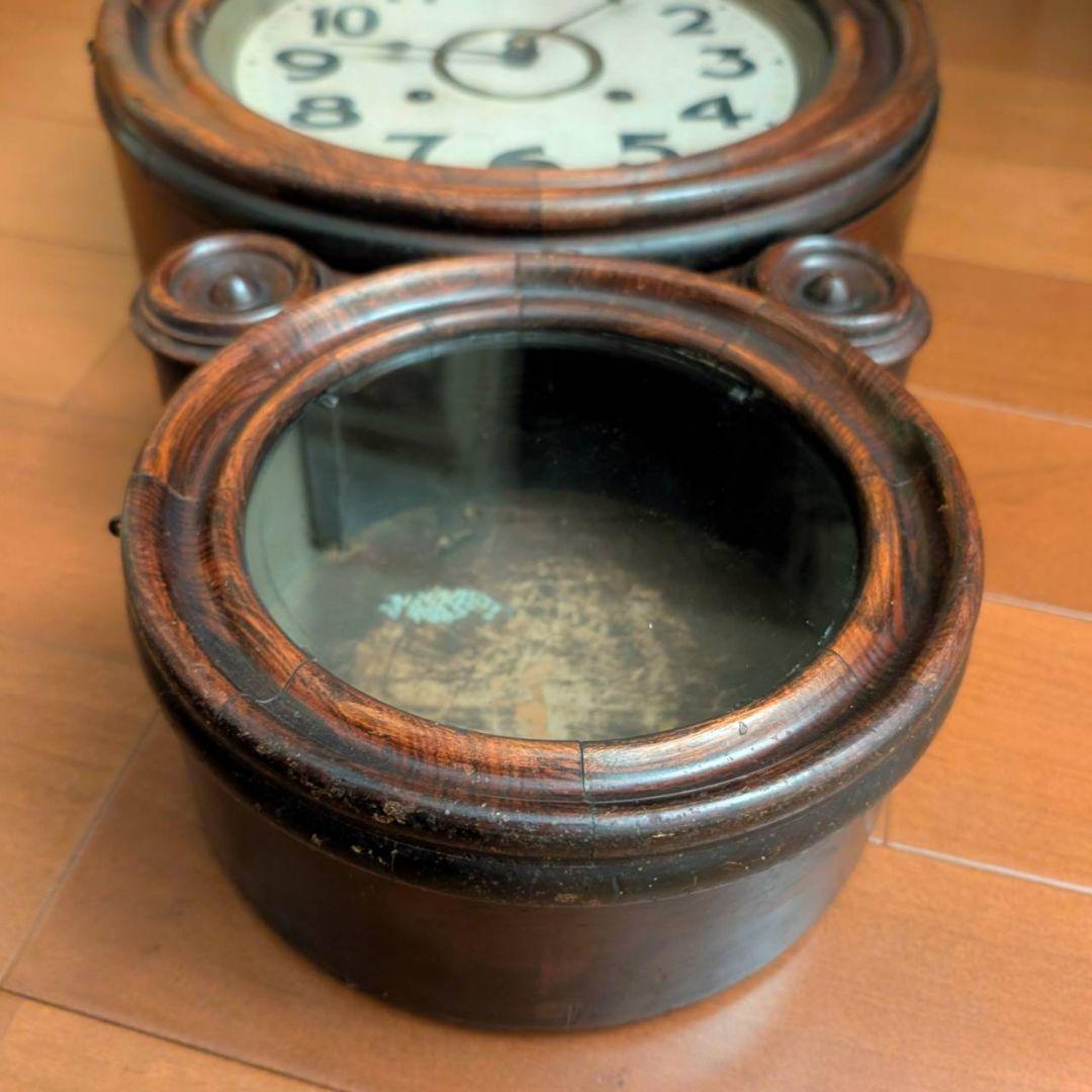 古時計　アンティーク掛時計　ダルマ掛時計 四つ丸　イングラハム　ゼンマイ掛時計