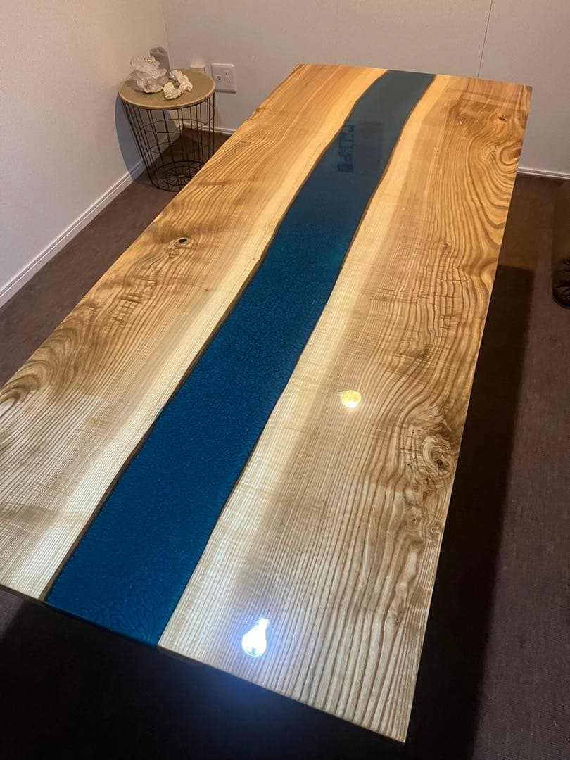 レジンテーブル　タモ　1710×700×30