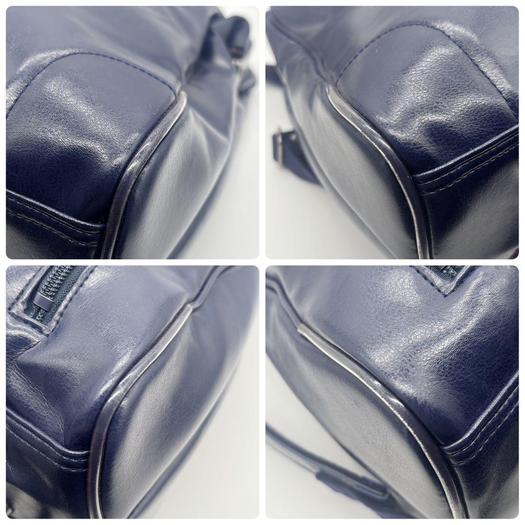 美品 YOUTA ヨータ ダレスバッグ 豊岡鞄 ビジネス リュック ネイビー