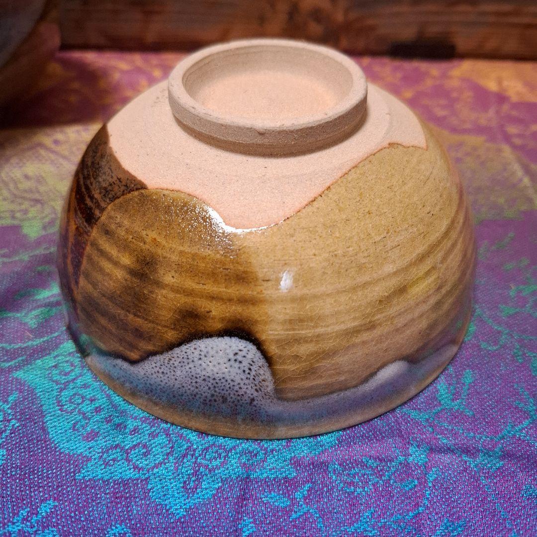 陶芸家 作家物 作者不明 箱付き 抹茶碗 茶碗 平茶碗 上口愚郎？
