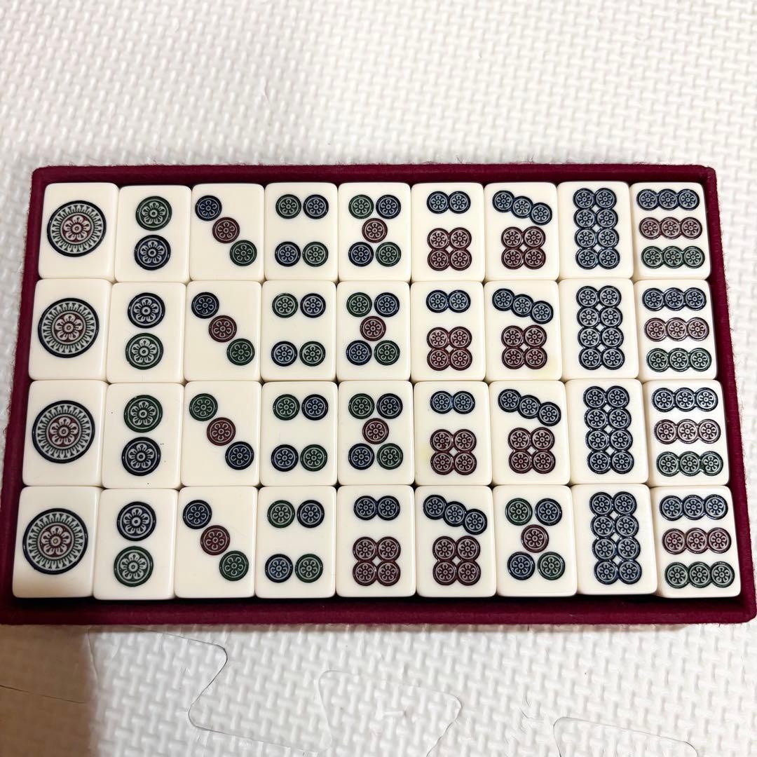 【美品】麻雀牌 ミズノ 丸一 金星 手打ち 麻雀 金彩