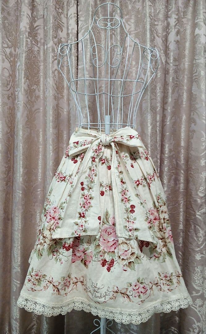 【ワケあり商品】BABY クロスローズプリントスカート