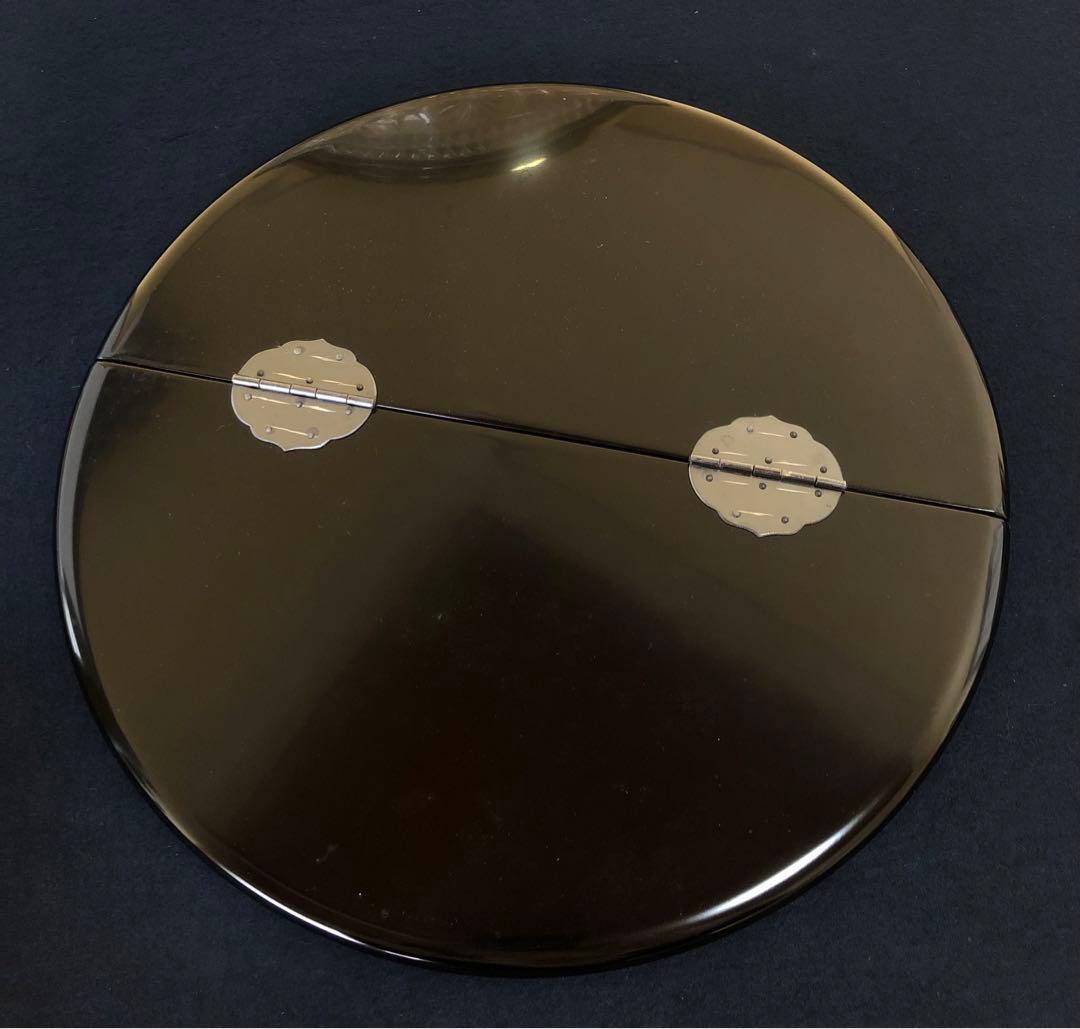 《R》茶道具 義山ガラス 平水指 水崎長寿 塗蓋付 共箱　250827G3