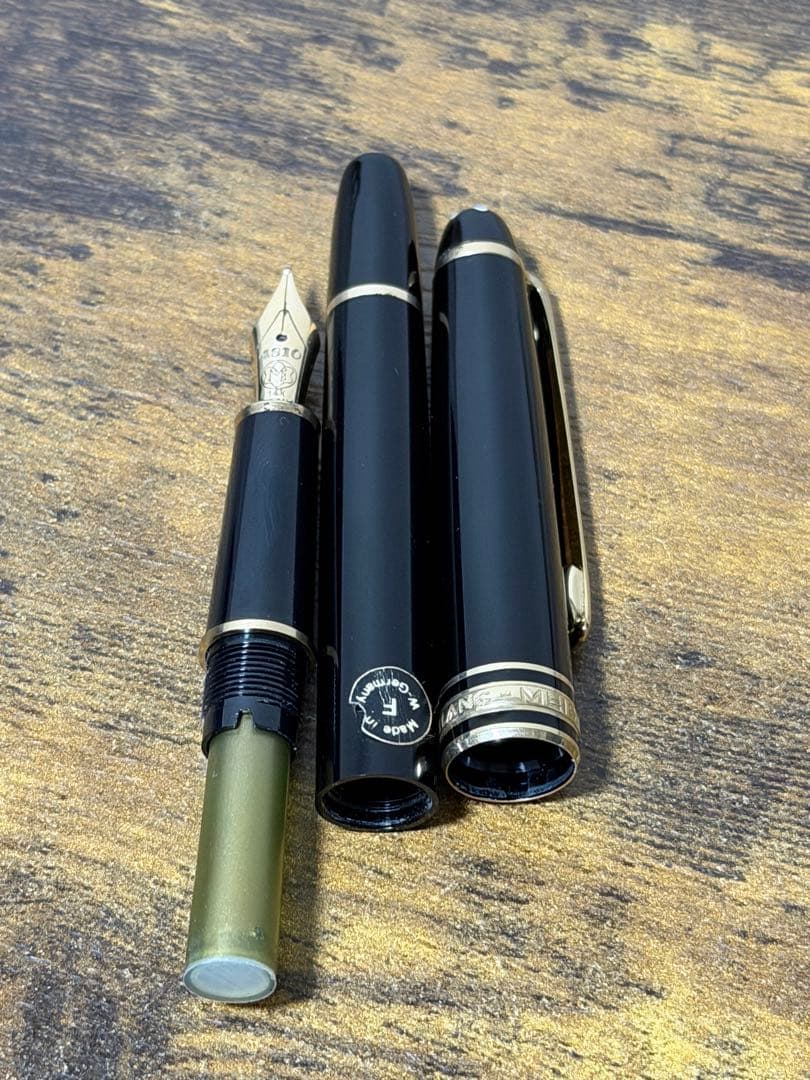 筆記確認&洗浄済 西ドイツ製 モンブラン 14k 万年筆 中細字