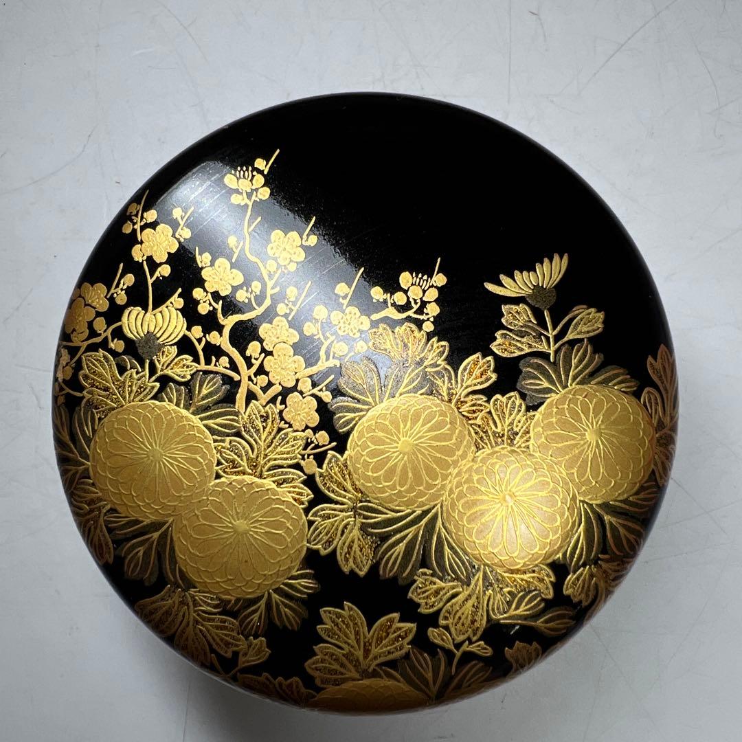 ☆茶3 哲山 四季草花 平棗 共箱 口径8cm 東K8-0125② - メルカリ