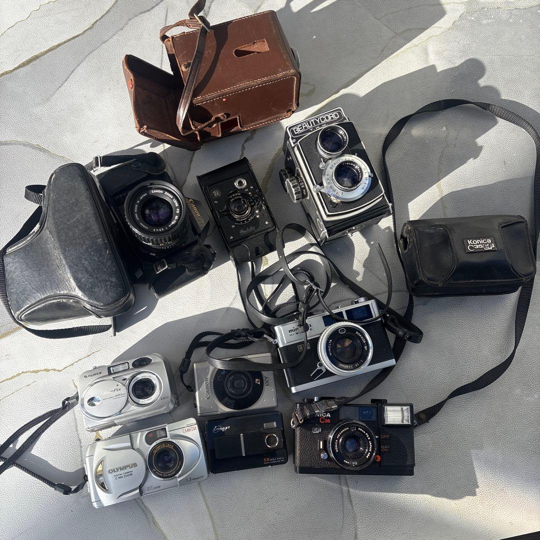 デジタルカメラ フィルムカメラ 9台まとめ売り canon Olympus など
