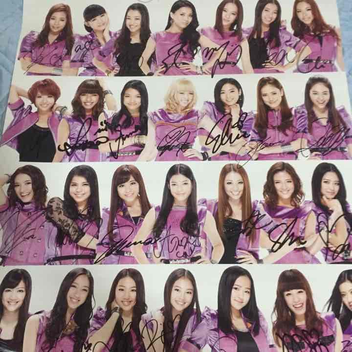 E-girls初期メンバー全員直筆サイン入り色紙！ E-girls初期メンバー