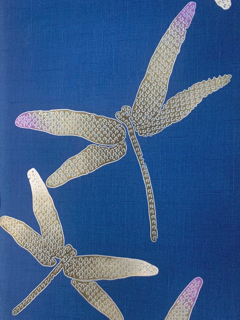 【なでしこ】綿100% 浴衣　反物　正藍　曳馬野染　反379