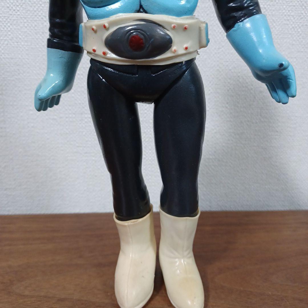 無版権　パチもの「仮面ライダー」風の面取れ希少ソフビフィギュア