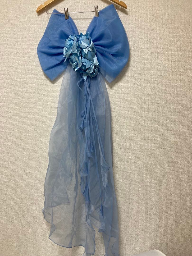 カラードレス　水色　マタニティ　ウエディング