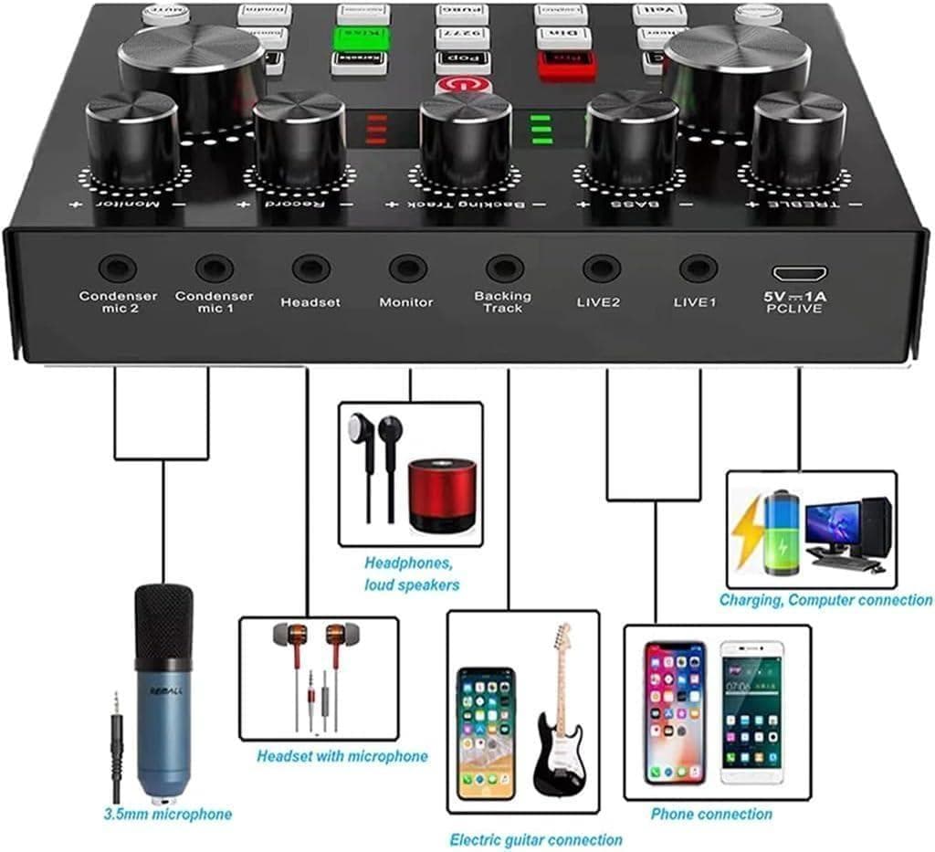 【M2074-71-46】カラオケセット家庭用 DJ ミキサー セット