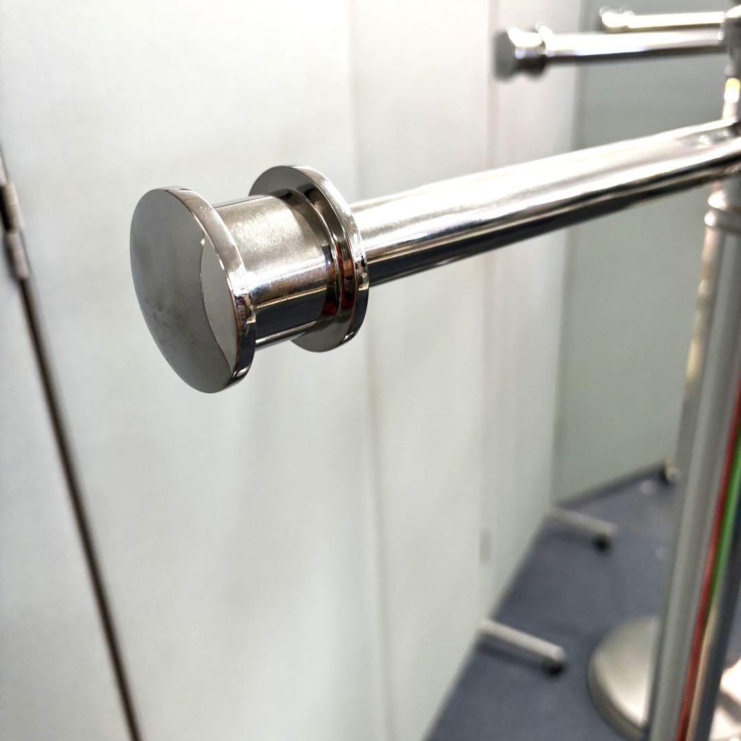 1台 店舗什器 ステンレス製 T字 ハンガーラック アンティーク ビンテージ品