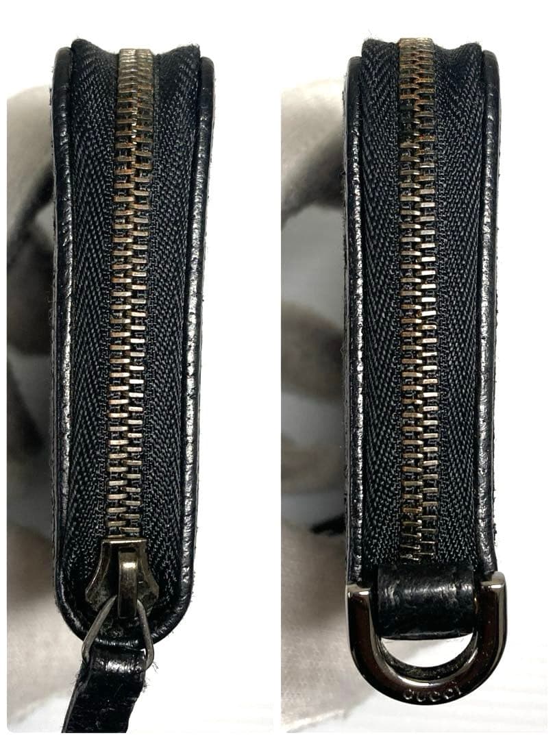 良品　GUCCI グッチ　GGキャンバス ケース　カードケース　ブラック