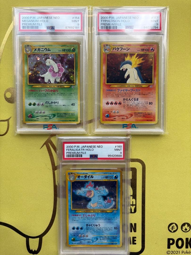 ex3点セット バクフーン オーダイル メガニウム ポケモンカード