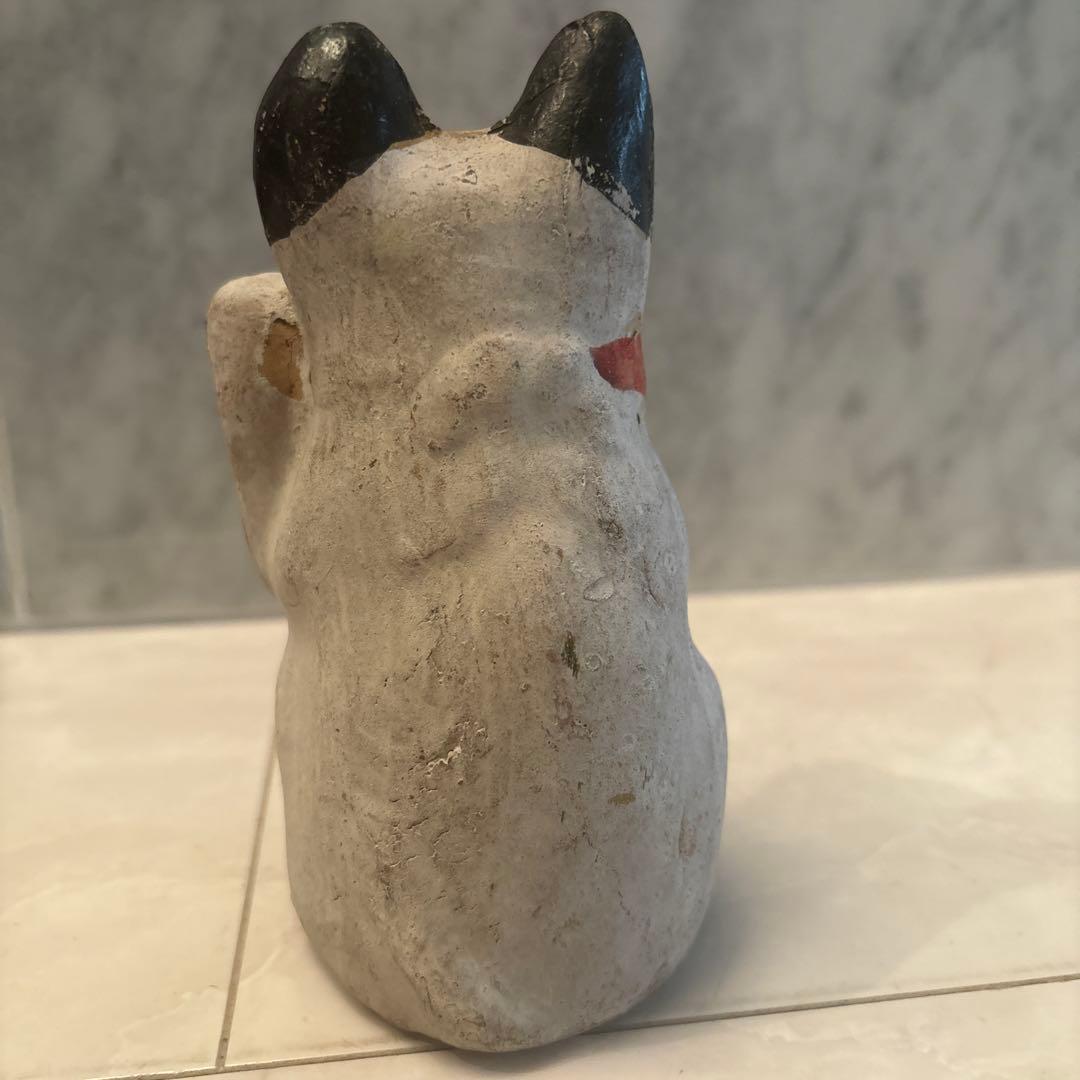 アンティーク三河土人形 手描きの美しい瞳やおヒゲ、色彩が美しい