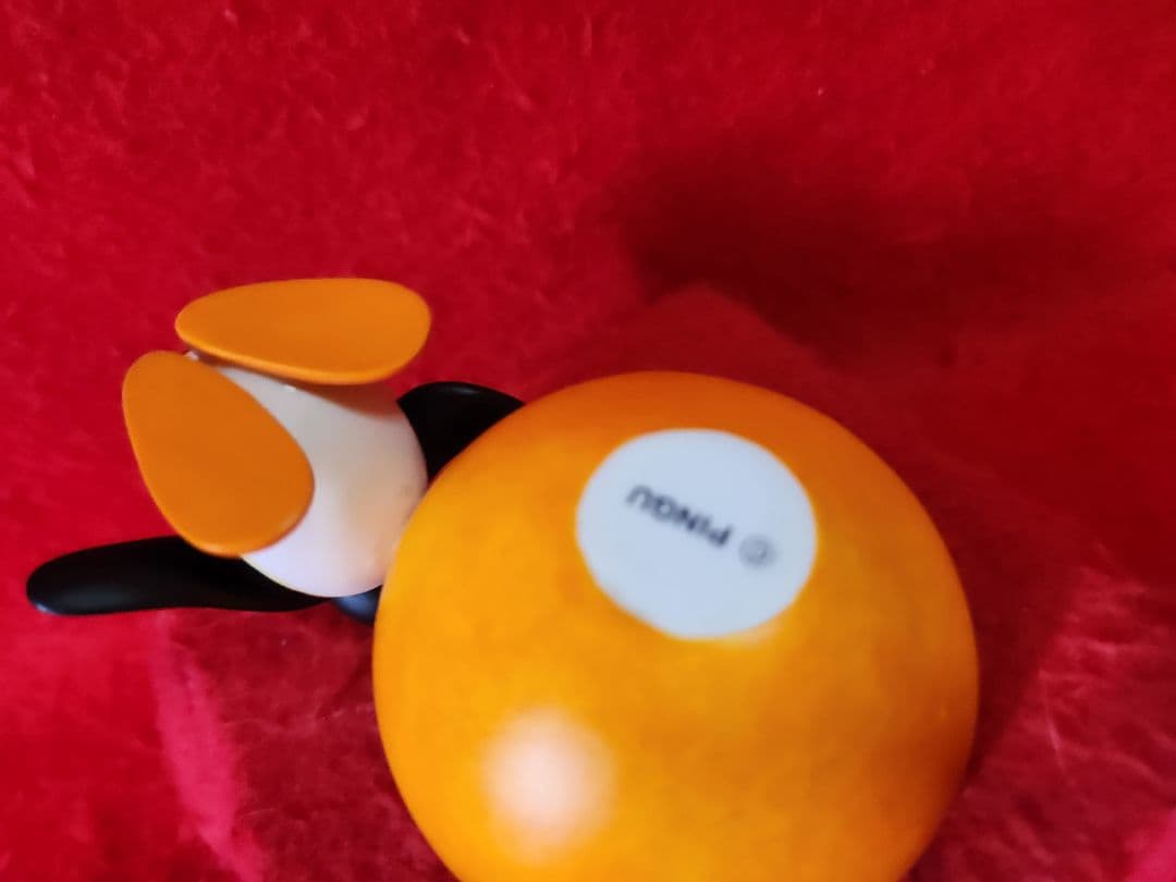 ピングー　オレンジ　ポリレジン　フィギュア　pingu