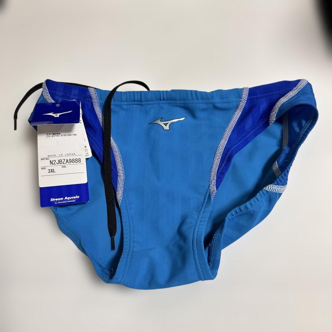 競パン Mizuno 競泳水着 3XL(Oくらい) FINA認証 青 - メルカリ