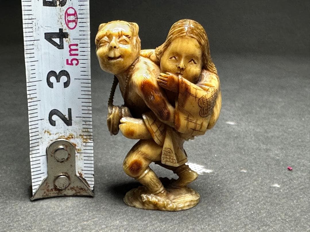 極上 鬼 置物 根付 印籠 天然素材 アンティーク 骨董 飾り物 古美術品