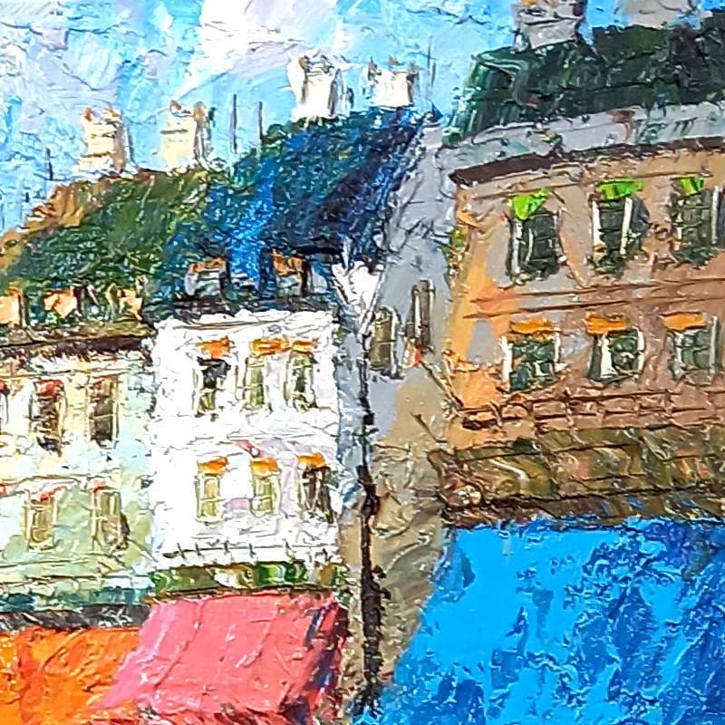 ☆渡部ひでき☆「パリの街角」油絵F８号