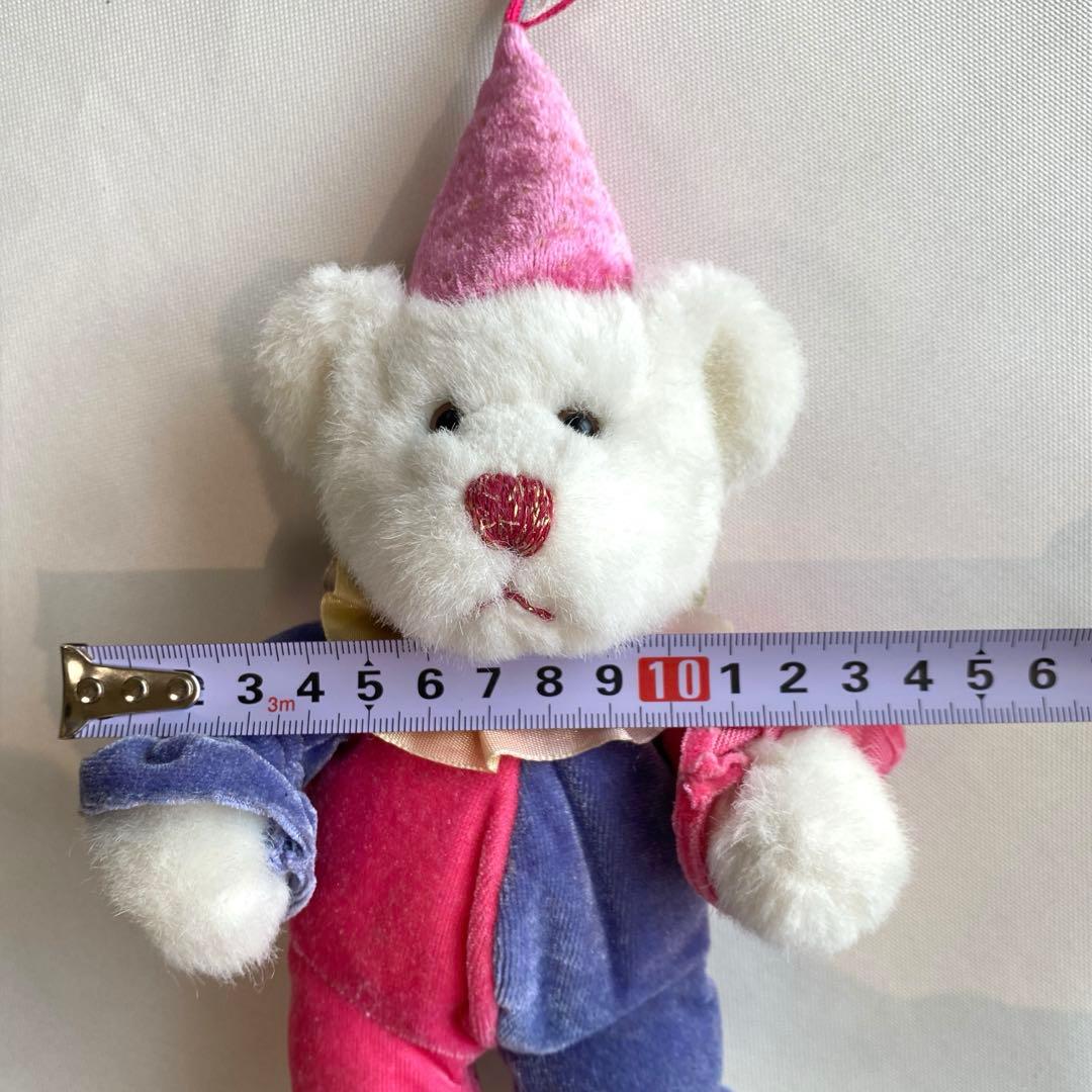 RUSS BERRIE ホワイトベア ピンクパープル ピエロ インポート未使用品