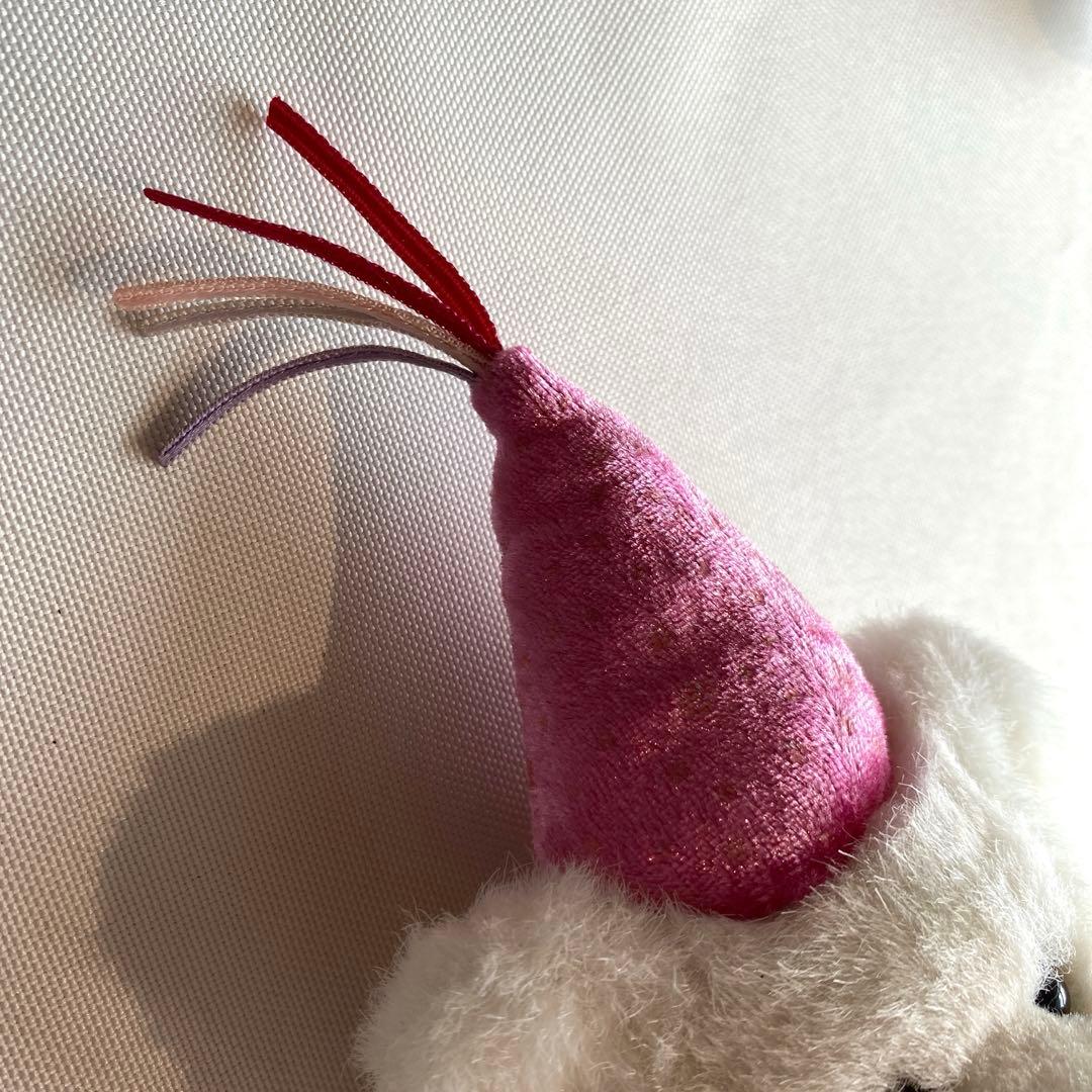 RUSS BERRIE ホワイトベア ピンクパープル ピエロ インポート未使用品