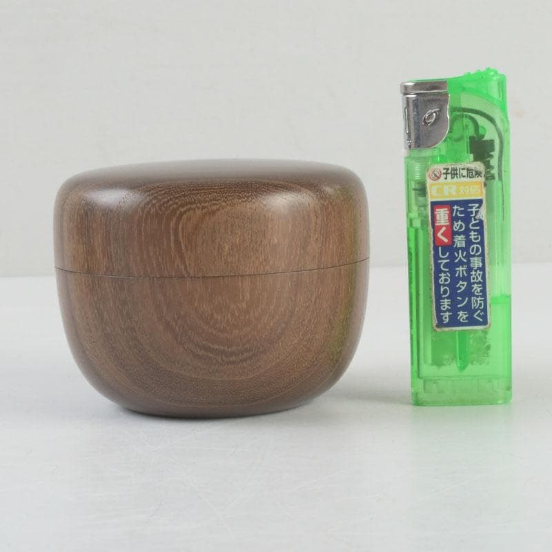 かめ様専用 茶道具 西脇佳三作 轆轤細工 槐 平棗 共箱 V
