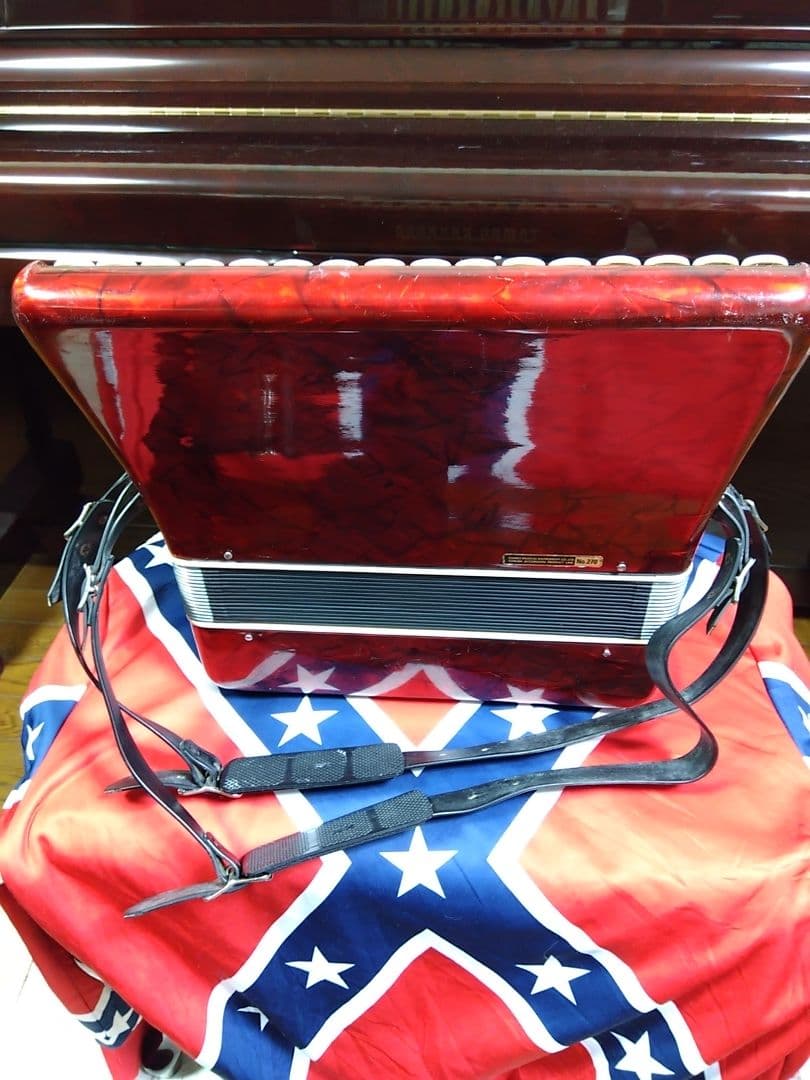 大幅メンテ完了】 トンボ ソプラノアコーディオン No.270 赤（即演奏可