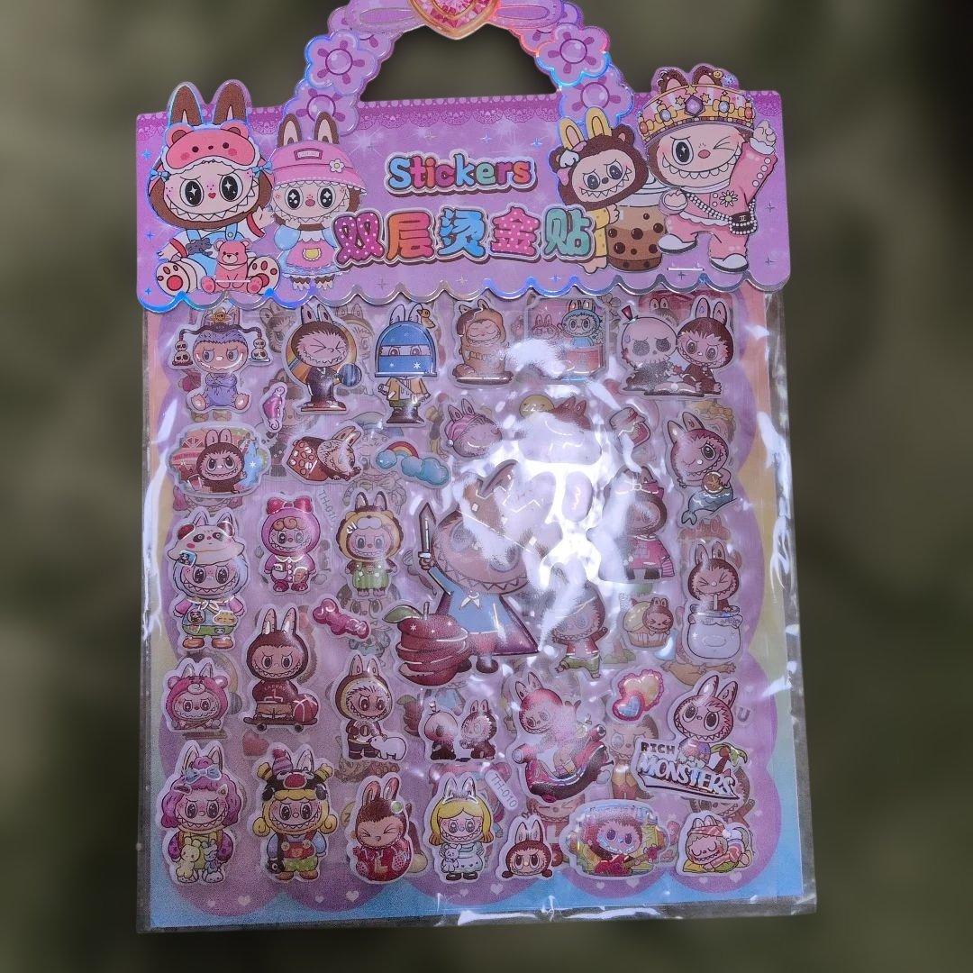 カラフルキャラクターシールセット - メルカリ