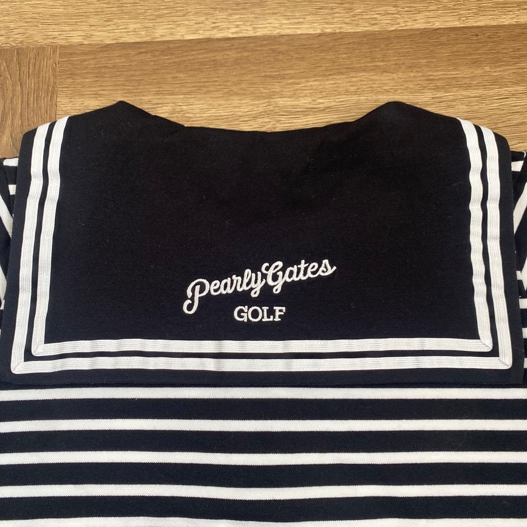 美品♡パーリーゲイツ♡ワンピース♡ボーダー♡ネイビー♡ホワイト♡マリン♡S