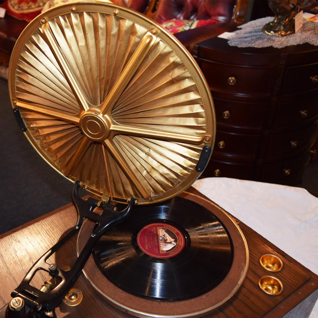 HMV460 グラモフォン ルミエール 卓上蓄音機 L108567896 - その他割引