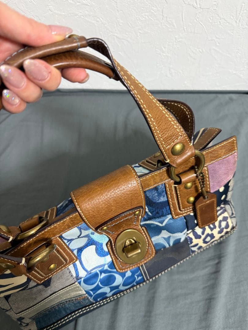 ＣＯＡＣＨ　パッチワーク　デニム　シグネチャー　ハンドバック