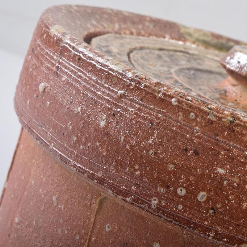 茶道具　古来窯　四世　上田直方作　水指　堀内宗完(兼中斎)極め箱　M　R8885