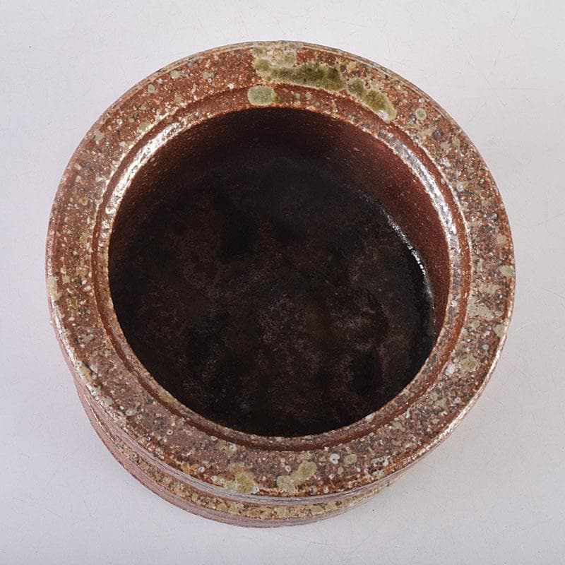 茶道具　古来窯　四世　上田直方作　水指　堀内宗完(兼中斎)極め箱　M　R8885