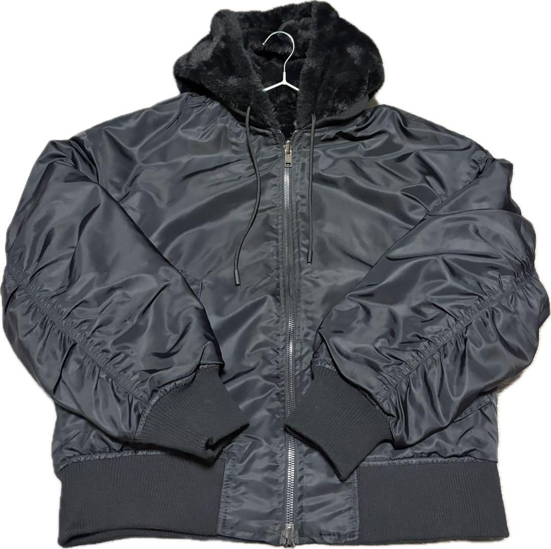 ZARA（ザラ）リバーシブル ボンバージャケット ブラック ファー - メルカリ