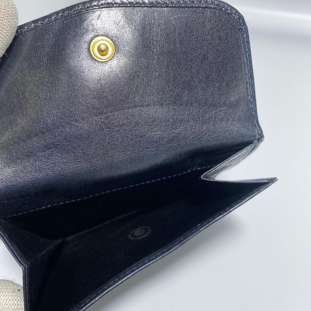 美品 CELINE セリーヌ 二つ折り財布 ネイビー - メルカリ