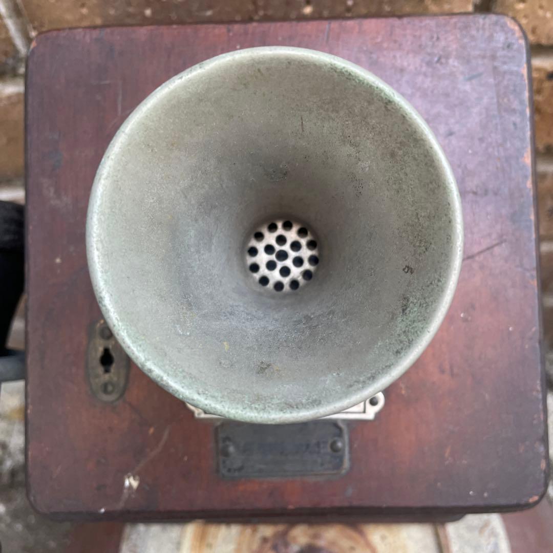 B 国鉄廃品 鉄道廃品 デルビル磁石式壁掛電話機 レトロ壁掛け電話機