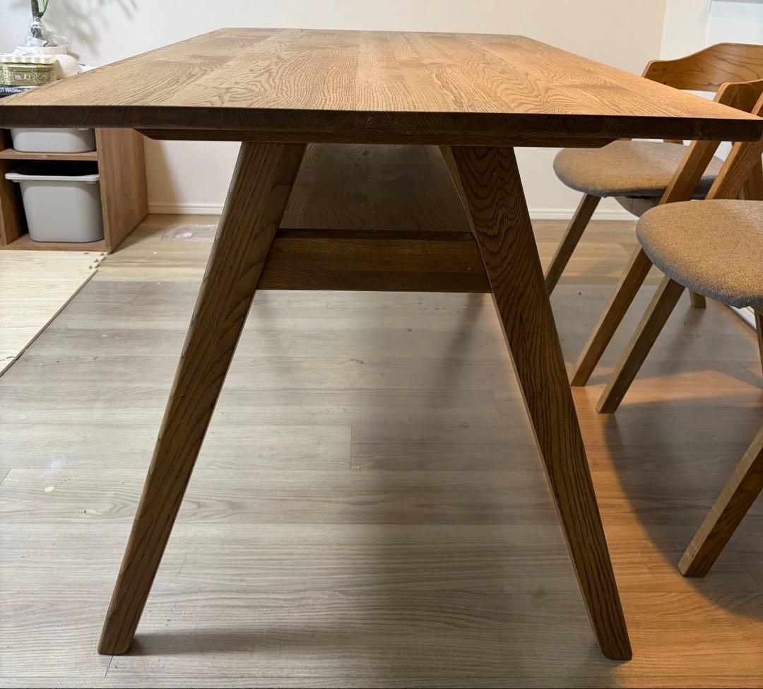 ままま/ unico ADDAY(アディ)　ダイニングテーブル W1350