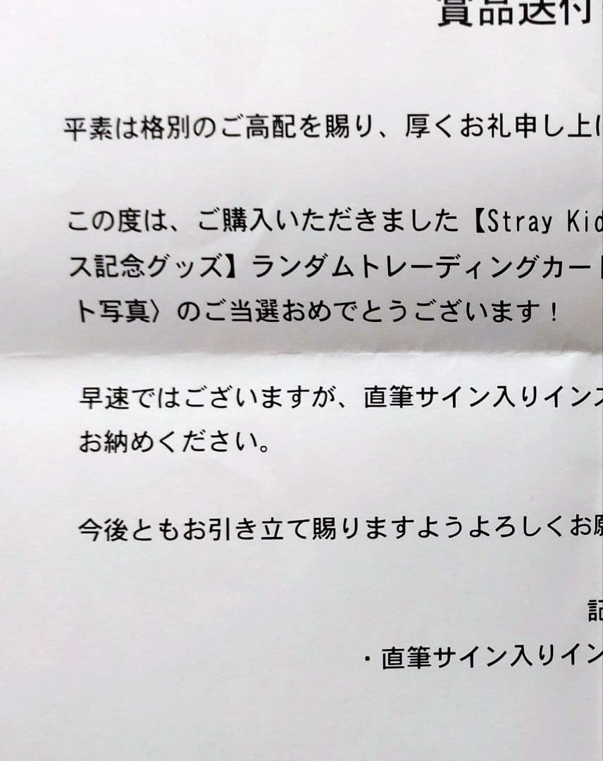 Stray Kids リノ Hollow ラントレ 直筆サイン チェキ　スキズ