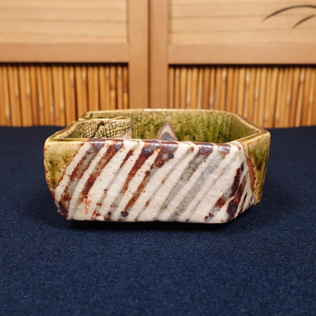 玉置保夫 織部向付 5客 共箱 岐阜県重要無形文化財 - 工芸品最低 価格