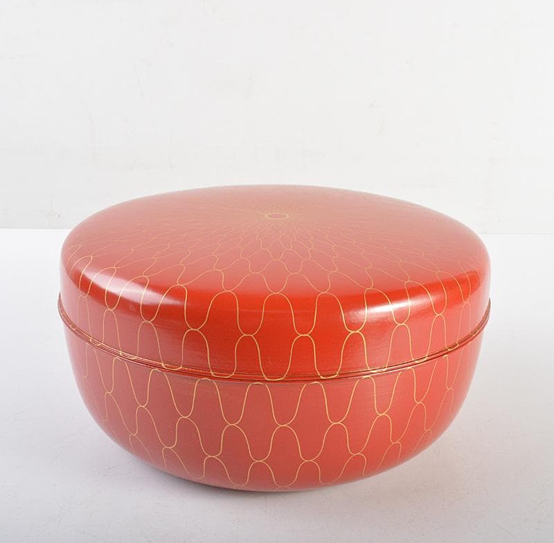 飛来一閑造　金蒔絵　網目食籠　菓子器　蓋物　共布　淡々斎極め箱　V　R7047