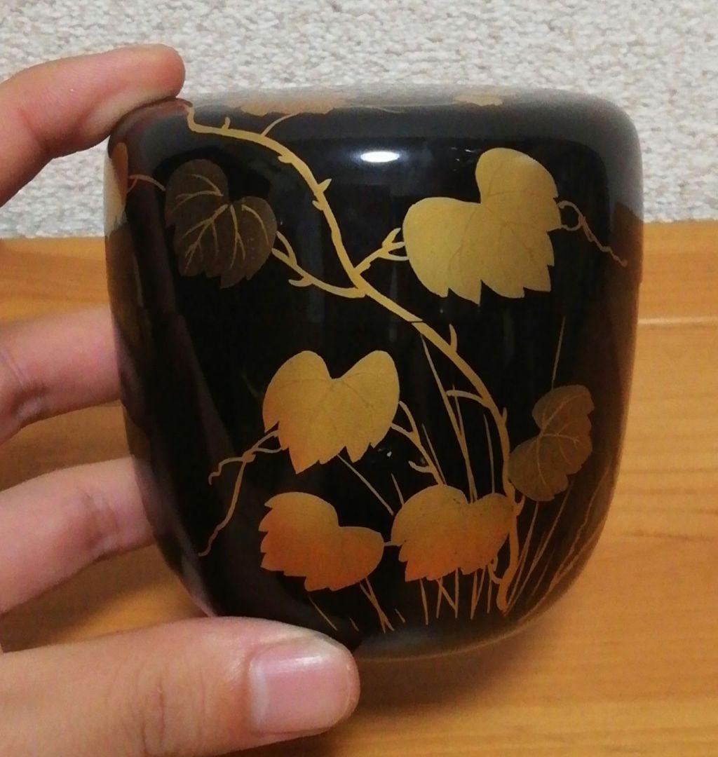 宗偏流　正春作　蔦蒔絵　棗　共箱　茶道具