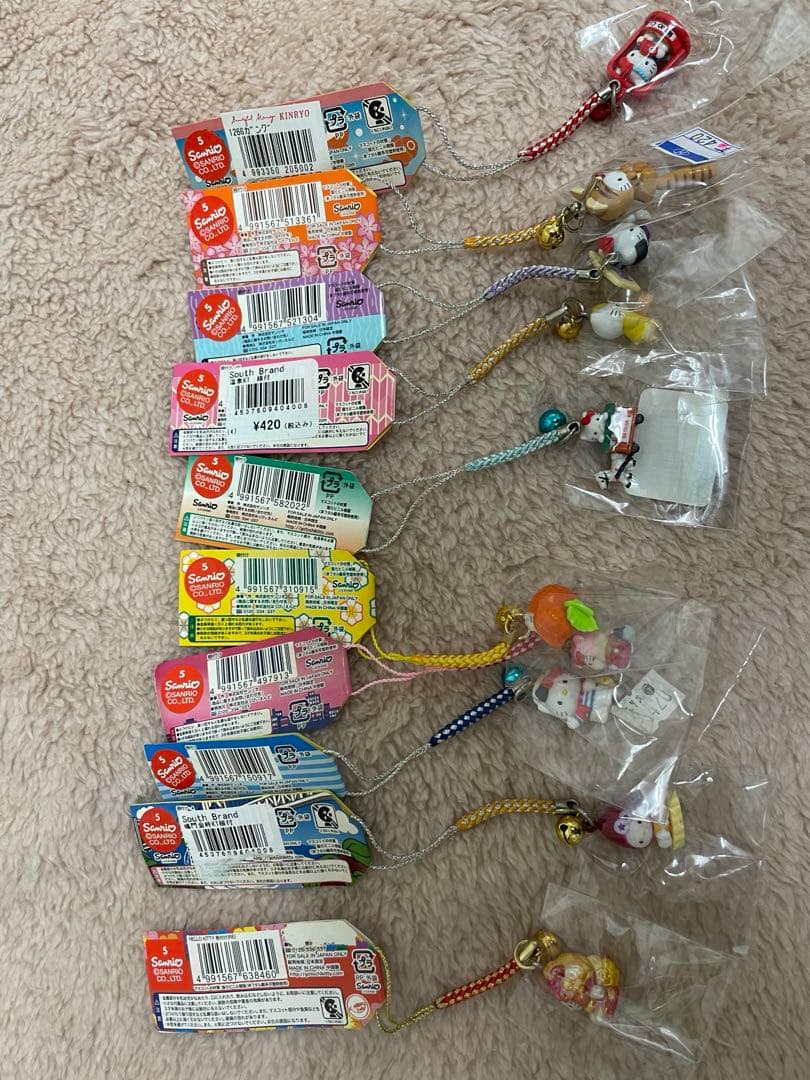 ご当地キティ 根付けストラップ 65個 まとめ売り