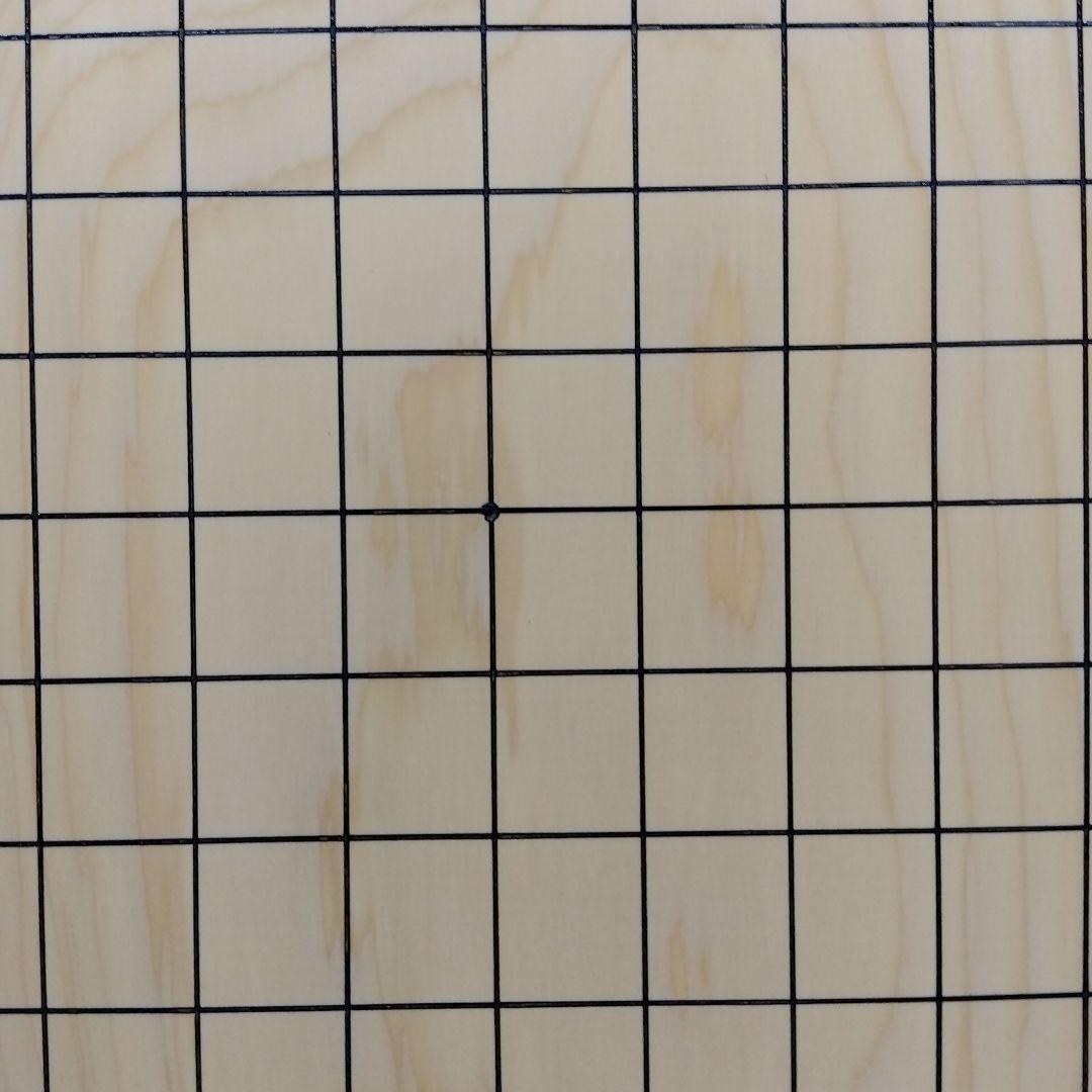 【国産　本榧　5寸碁盤　木表　板目】