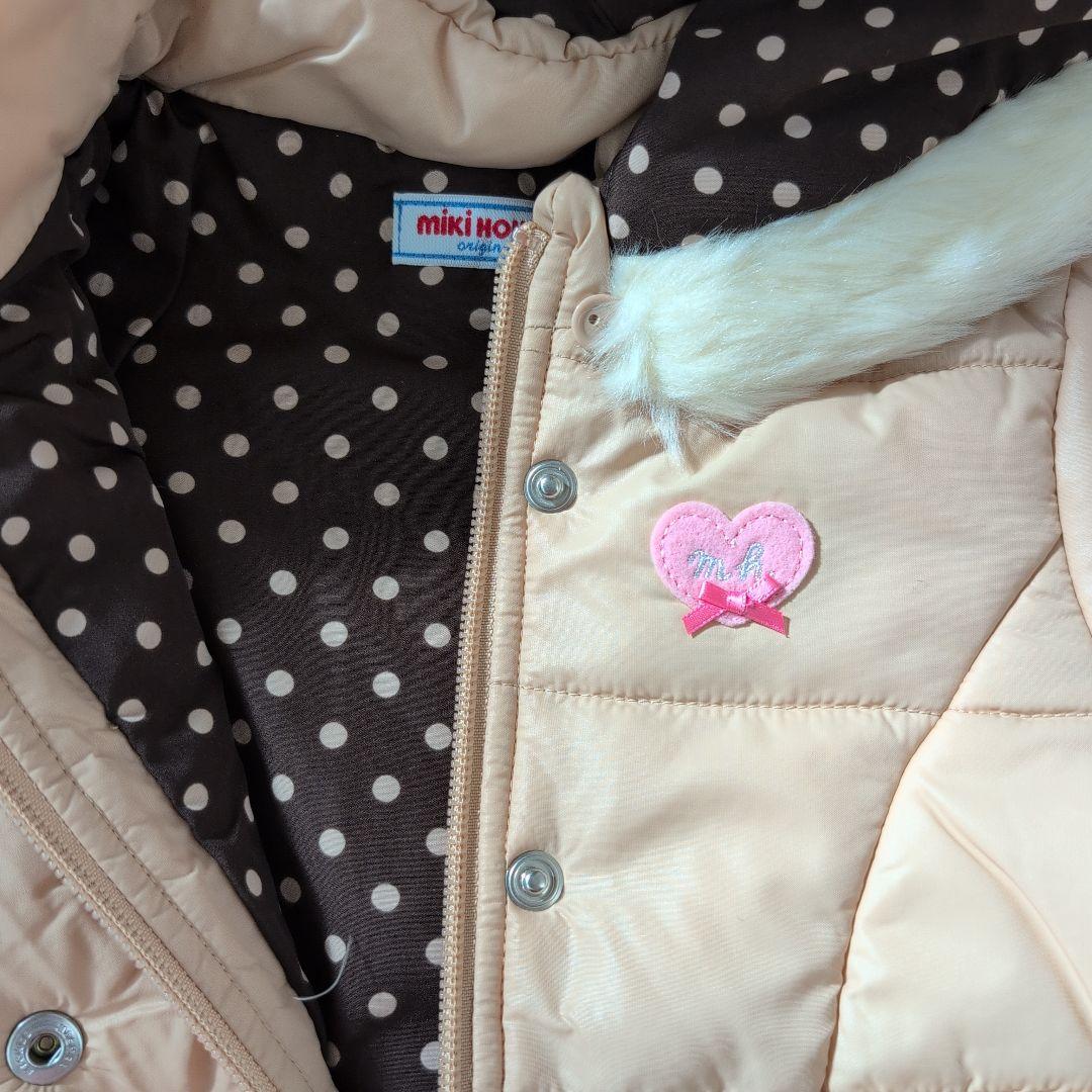 テ*ド様 ミキハウス フード付き中綿ジャンパー　ベージュ　90cm