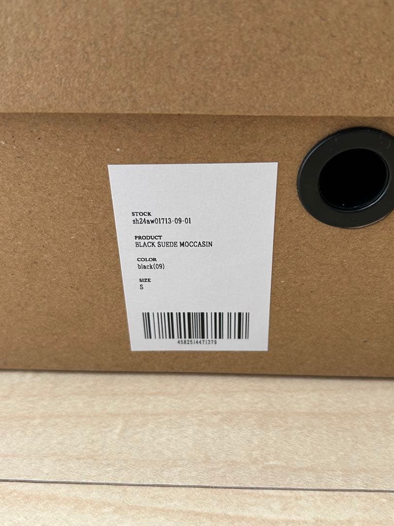 shiun BLACK SUEDE MOCCASIN Sサイズ